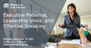 Executive Presence, Leadership Voice, and Effective Speaking