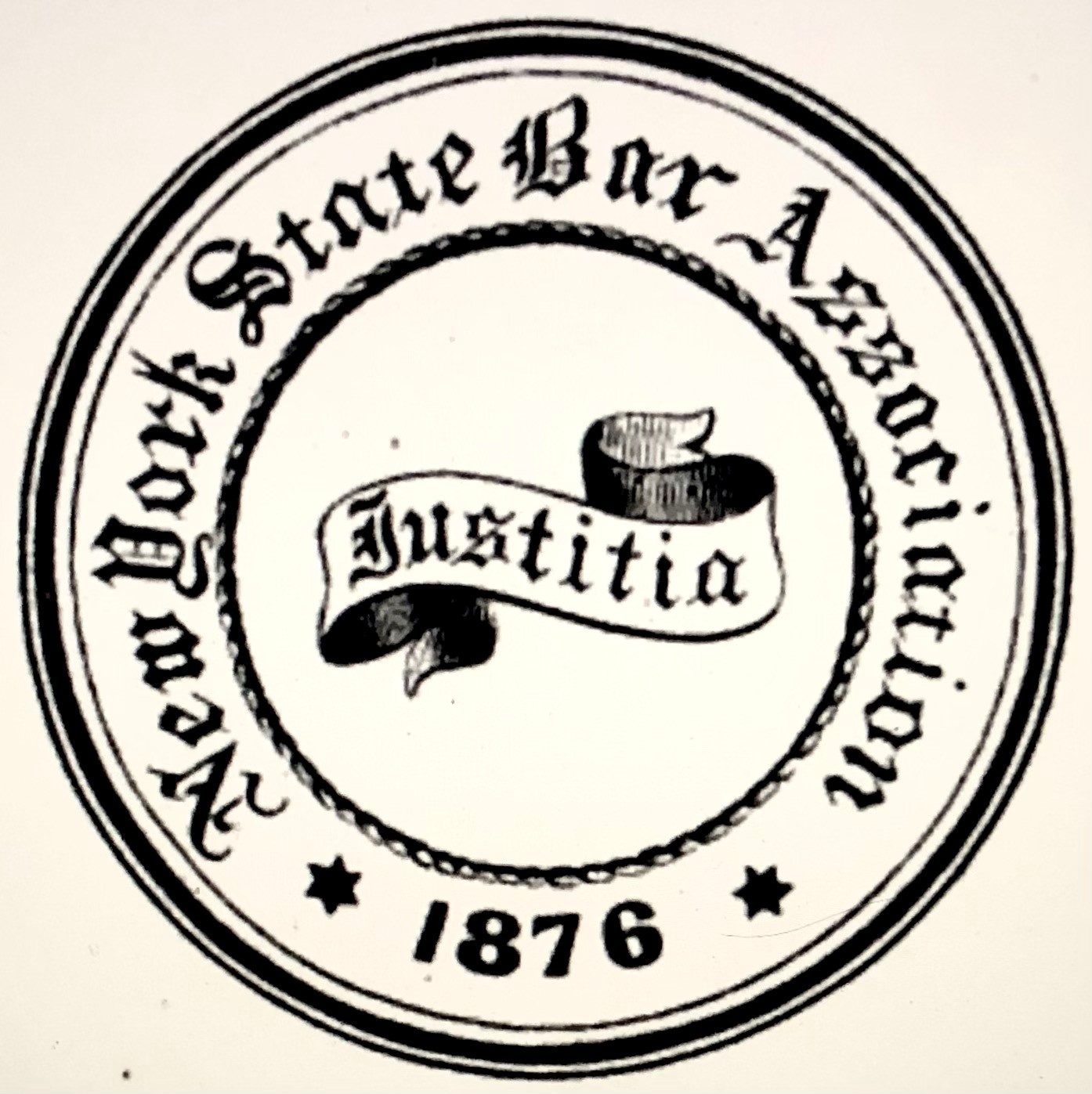 First logo of the New York State Bar Association, which remained in use until 1969
