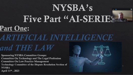 April 11, 2023 NYSBA Webinar Introduction to AI