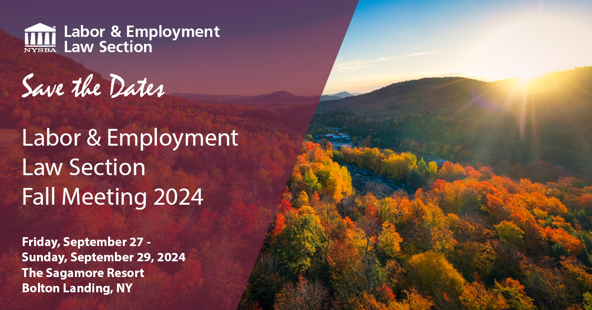 NYSBA- Labor & Employment- Fall 2024