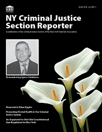NY Crim Justice Report Vol 22 No 1