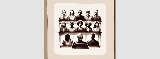 Graphic of fictional jury
