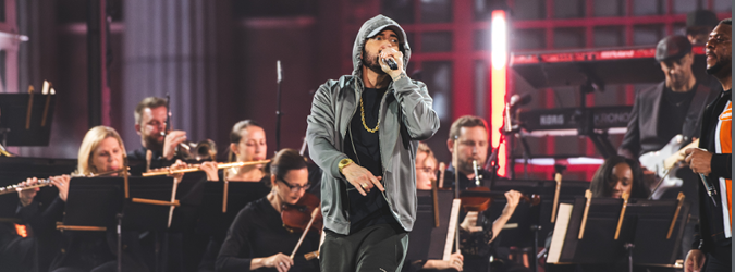 Eminem performing