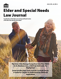 Elder Law Special Needs Journal Vol 34 No 2