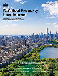 N.Y. Real Property Law Journal Vol. 52 No. 2