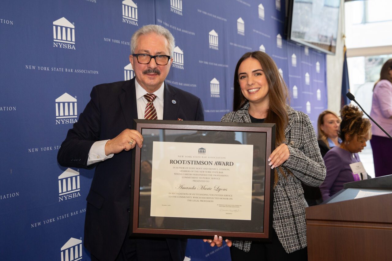 President Domenick Napoletano and Amanda Lyons