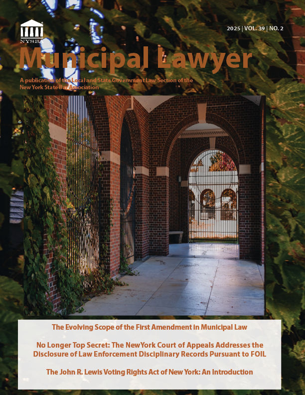 MUNICIPAL LAWYER V 38 NO 2 2025 cover