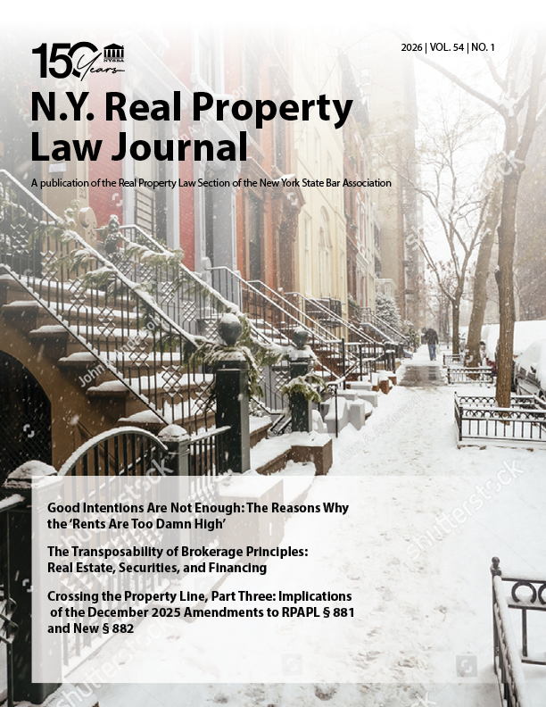 Real Property Law Journal 2026 vol 54 no 1 COVER
