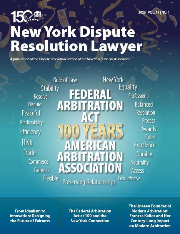 disputeresolutionlawyer_2026 vol 19 no 1 COVER