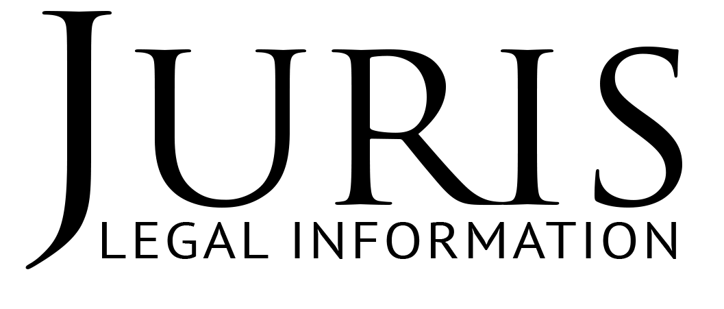 The image displays the words Juris Legal Information in large, bold, black capital letters on a light background.
