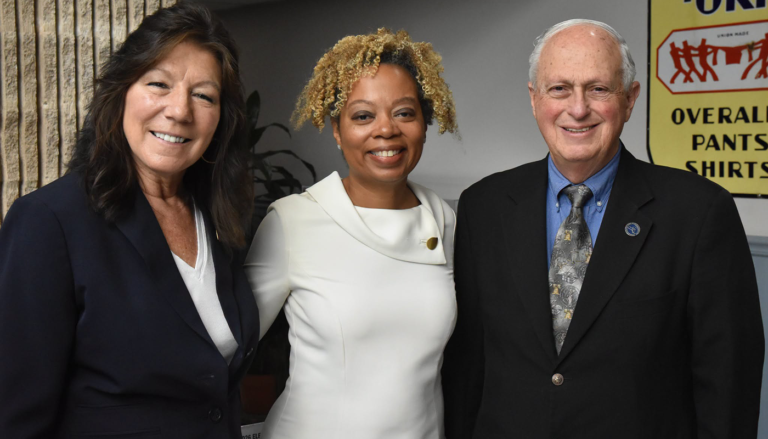 Dutchess County Executive Sue Serino, President Taa Grays, and Justice Jonah Triebwasser.