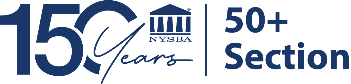 Graphic celebrating 150 Years of the NYSBA and its 50+ Sections.