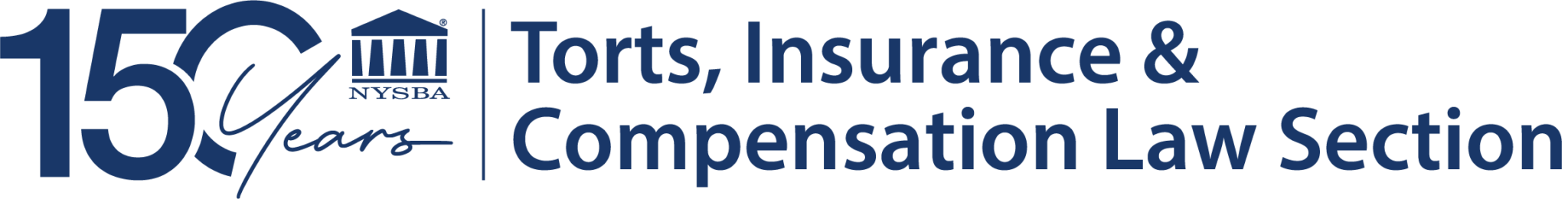 NYSBA 150 Years logo for the Torts, Insurance & Compensation Law Section.